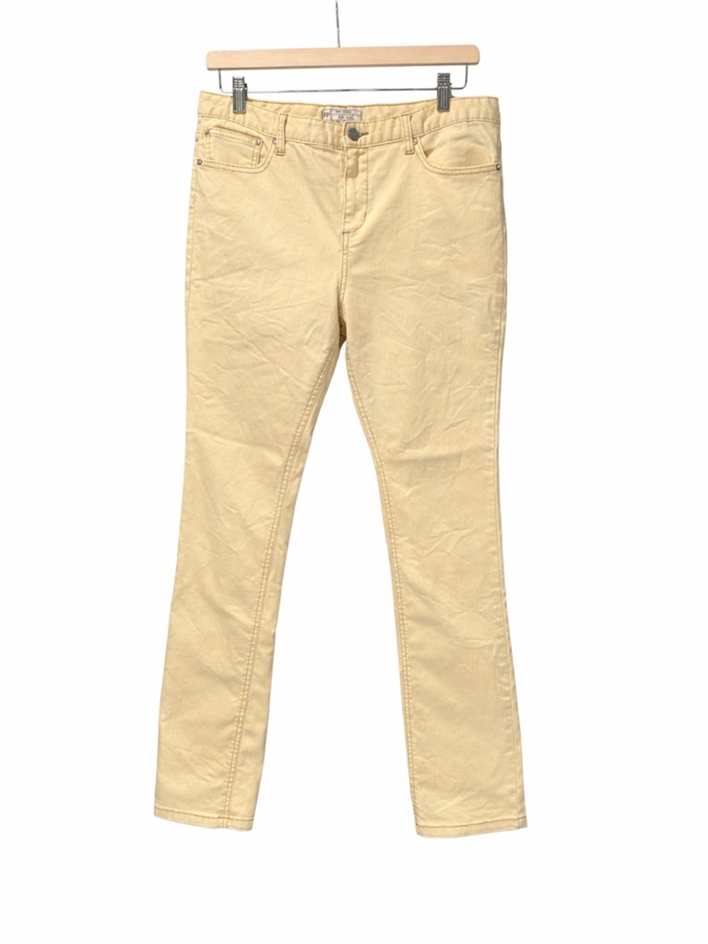 Free People We The Free High Rise Busted Skinny Jeans Yellow Denim 31x31